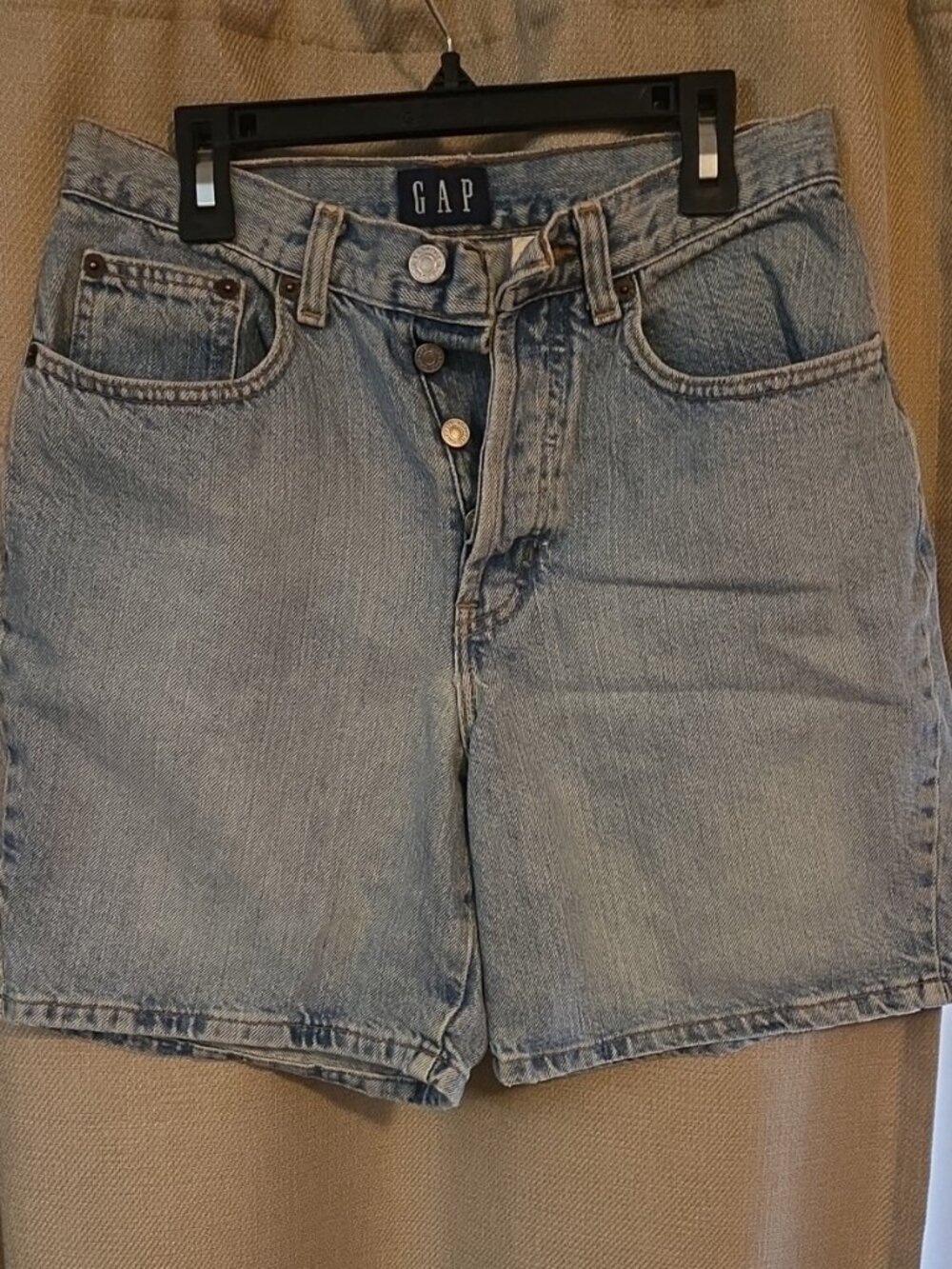 Vintage Button-Fly Light Blue Denim Shorts - Picture 1 of 1